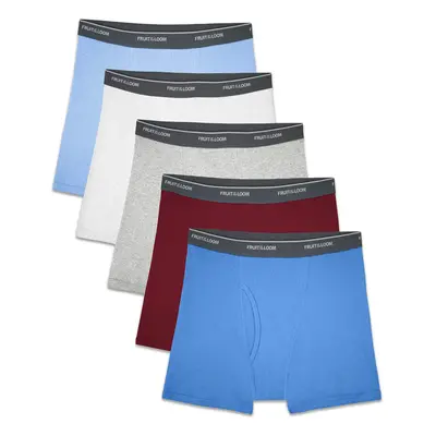 Fruit of the Loom boys (Assorted Colors) Boxer Briefs Traditional Fly - Pack Solids Medium US