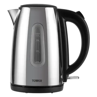 Electric kettle, W, 1.7 L, polished stainless steel