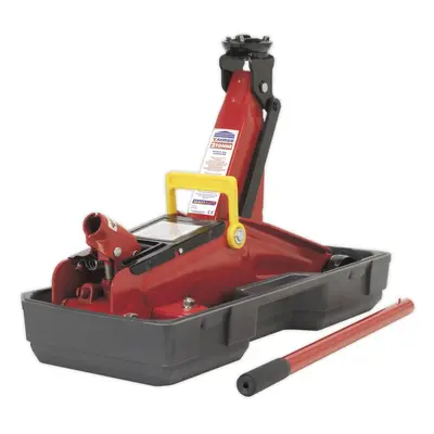 Sealey Short Chassis Trolley Jack with Storage Case Tonne 1050CXD