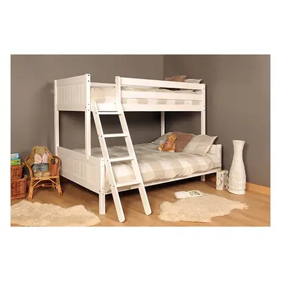 (White) Islington Triple Wooden Bunk Bed with Tanya Mattresses