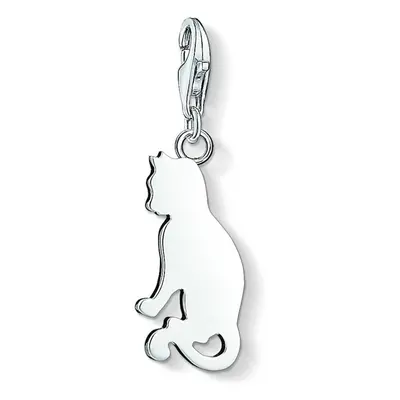 Thomas Sabo Women Charm Pendant Cat Sterling Silver 1337-001-12