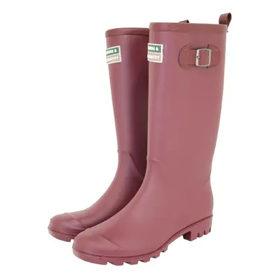 Town & Country Wellington Boots, Lightweight PVC, The Burford, Aubergine, Size