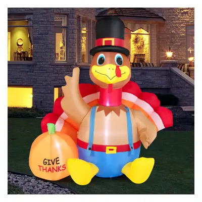 180 cm Thanksgiving Inflatable Turkey Blow-up Turkey with Sandbags