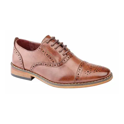 (5 UK, Mid Brown) Goor Boys Capped Lace Oxford Brogue Shoe