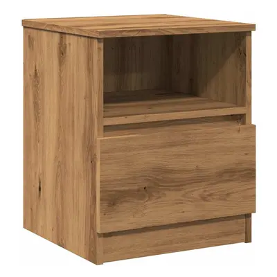 (artisan oak, pcs) vidaXL Bed Cabinet Nightstand Side Table Storage Bed Table Engineered Wood