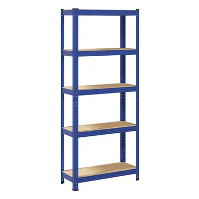 vidaXL 5-Layer Storage Shelf Blue Steel&Engineered Wood garage shelving