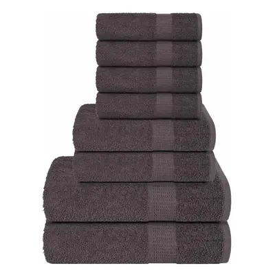 (anthracite) vidaXL Towel Set Piece Tea Towel Hand Towel Wash Towel gsm 100% Cotton