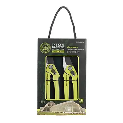 Kew Gardens Razorsharp Cutting Set 3K Bypass and Anvil Secateurs Set Green