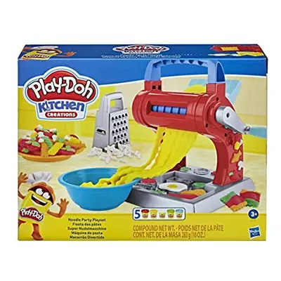 Play-Doh Kitchen Creations Noodle Party Playset for Children Aged and Up with Non-Toxic Colours