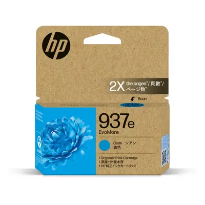 HP 937e EvoMore - Cyan - original - ink cartridge - for Officejet Pro 9110b, 9120e, 9720E, 9730e