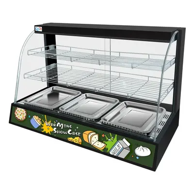 GREEN HOT FOOD CHICKEN WARMER DISPLAY CABINET SHOWCASE