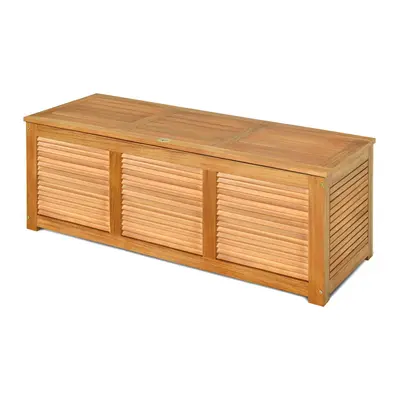 180 Litre Acacia Wood Deck Box Garden Storage Bench Storage Container