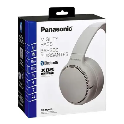 Panasonic RB-M300BE-C - Wireless Bluetooth Headphones (Voice Control, XBS Bass Boost, 1.2m Cable