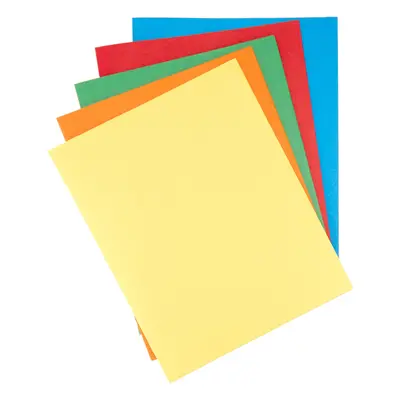 Amazon Basics Twin Pocket File Folders with Fasteners 25-Pack Letter Assorted