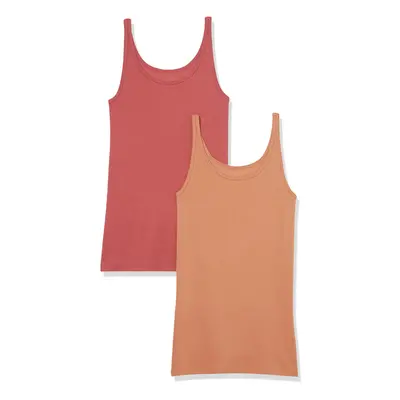 Amazon Essentials Womens Slim-Fit Thin Strap Tank Pack of Brick Re