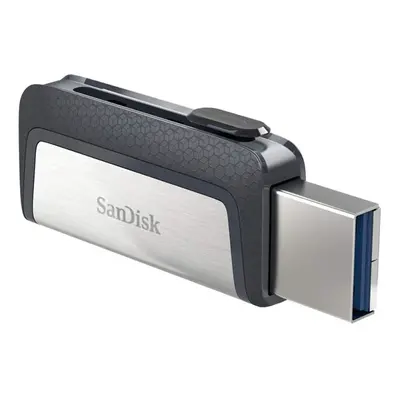 (128GB) SanDisk Ultra GB Dual Type-C USB 3.1 Flash Drive, Silver