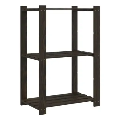 (black, x x cm) vidaXL Storage Rack Storage Units Shelf Industrial Shelving Solid Pinewood