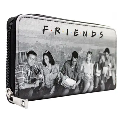 Friends Lunch on a Skyscraper Grey Coin and Card Clutch Purse