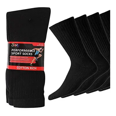 20 Pairs Mens Cotton Rich Sport Socks Work Socks Shoe Size