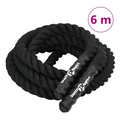 (6 m) vidaXL Battle Rope Gym Exercise Rope Workout Equipment kg Black Polyester