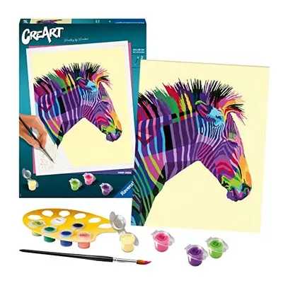 Ravensburger CreArt Funky Zebra Paint by Numbers for Adults Years Up - Painting Arts and Crafts 