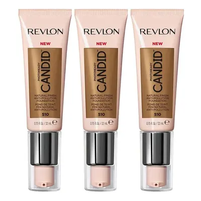 3x Revlon 22ml Photoready Candid Foundation - Capuccino