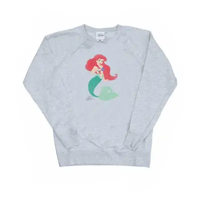 (XS, Heather Grey) Disney Princess Womens/Ladies Classic Ariel Sweatshirt