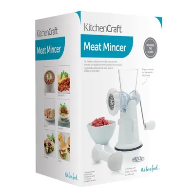 KitchenCraft White Plastic Mincer With Suction Clamp