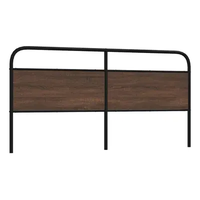 (brown oak, cm) vidaXL Headboard Bed Header Bedroom Bed Headboard Steel and Engineered Wood