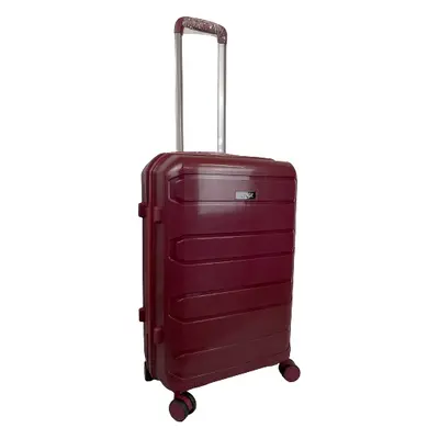 (Burgandy, Medium 24") Hampton&Stewart PP Wheel Hard Shell Suitcase