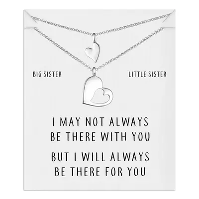 Big Sister Little Sister Piece of My Heart Necklace Set