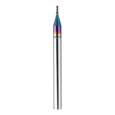 (6mm) 1-10mm Flute Milling Cutter Colorful Coating Tungsten Steel Drill Bit CNC Tool