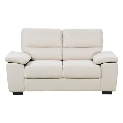 2 Seater Fabric Sofa Light Beige VOGAR