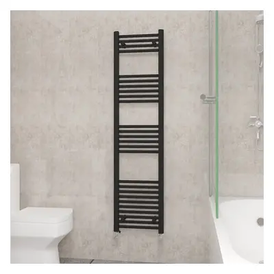 (1600x400mm, Black) NRG Straight Central Heating Towel Rail Bathroom Heated Rad Radiators Ladder