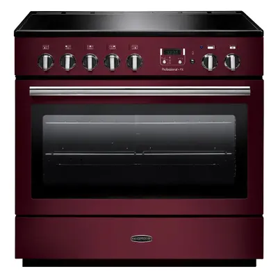 Rangemaster PROP90FXEICY/C Professional Plus FX Cranberry with Chrome Trim 90cm Induction Range 