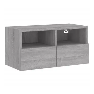 vidaXL TV Wall Cabinet Wall-mounted TV Cabinet Grey Sonoma Engineered Wood