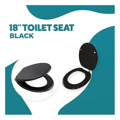 Black Oval Toilet Seat Bathroom