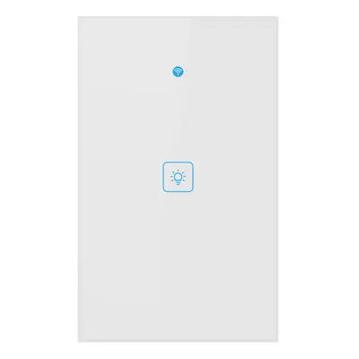 (1CH) US Standard 1/2/3 Gang WIFI Touch Wall Switch Support Alexa Google Home 250V 2A/400W