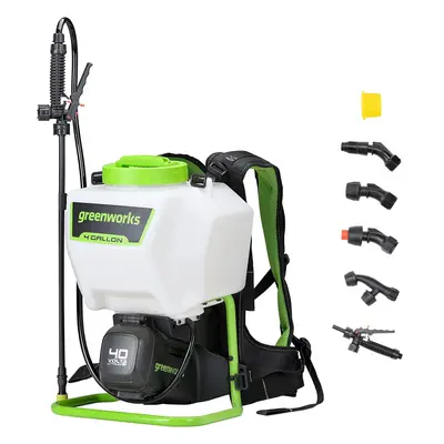 Greenworks 40V Cordless Backpack Sprayer Gallon Tips FT Spray For Weeding Spraying and Cleaning 