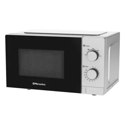 EMtronics Litre Silver Microwave 700W With Defrost Settings