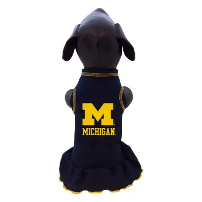 NCAA Michigan Wolverines Collegiate Cheerleader Dog Dress Medium