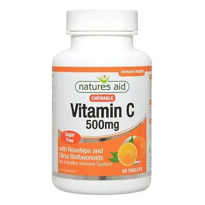 Natures Aid Vitamin C 500mg Sugar Free Chewable Tablets 50's