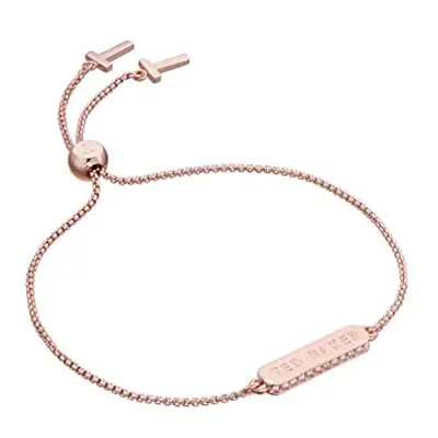 Ted Baker Saraio Sparkle Bar Drawstring Bracelet (Rose Gold Tone/Crystal) (TBJ2982-24-02)