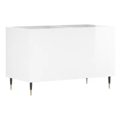 (high gloss white) vidaXL Record Cabinet Record Storage Cabinet Sideboard White Engineered Wood