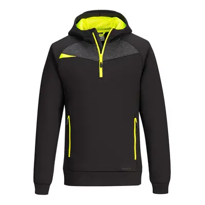 (L, Black) Portwest Mens DX4 Quarter Zip Hoodie