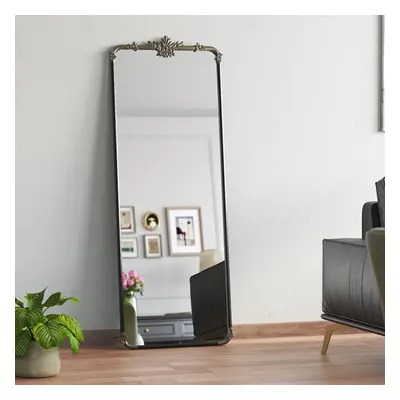 Vintage-Inspired Rectangle Carved Wall Mirror