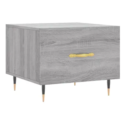 (grey sonoma) vidaXL Coffee Table Side Table Sofa Table High Gloss White Engineered Wood