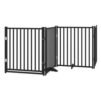 (black, x x cm/ pcs) vidaXL Dog Gate with Door Foldable Dog Fence Barrier Pet Gate Solid Wood Fi