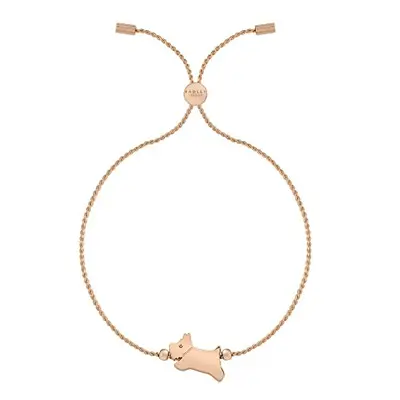 Radley Ladies 18ct Rose Gold Plated Twist Chain Jumping Dog Friendship Bracelet RYJ3162S