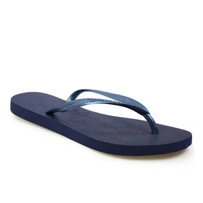 (UK 6-7) Havaianas Slim Women Navy Blue Rubber Flip Flops